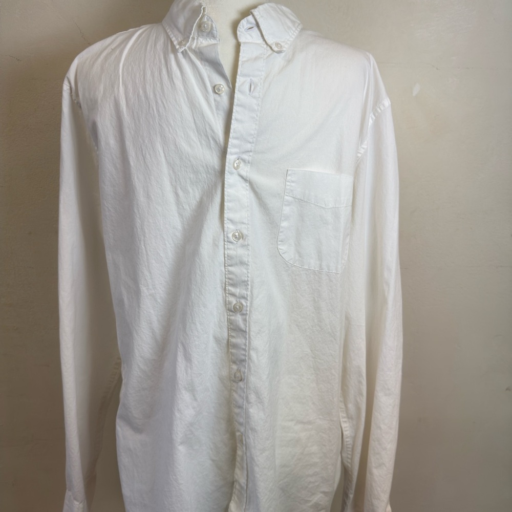 J. Crew White Casual Button Down Shirt large slim